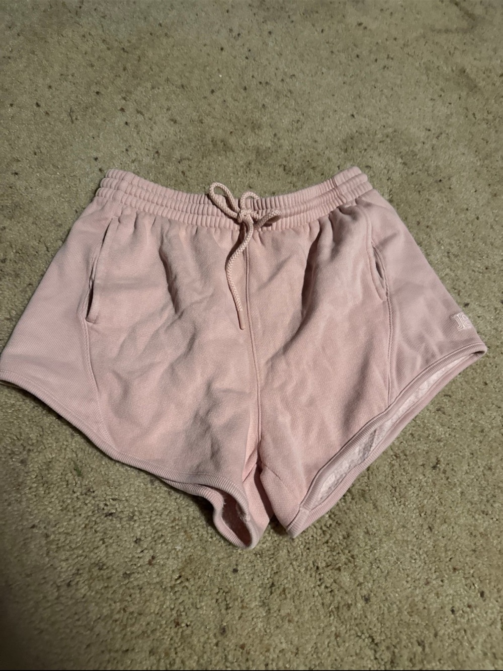 PINK Victoria's Secret Light Pink Drawstring Athletic Shorts
